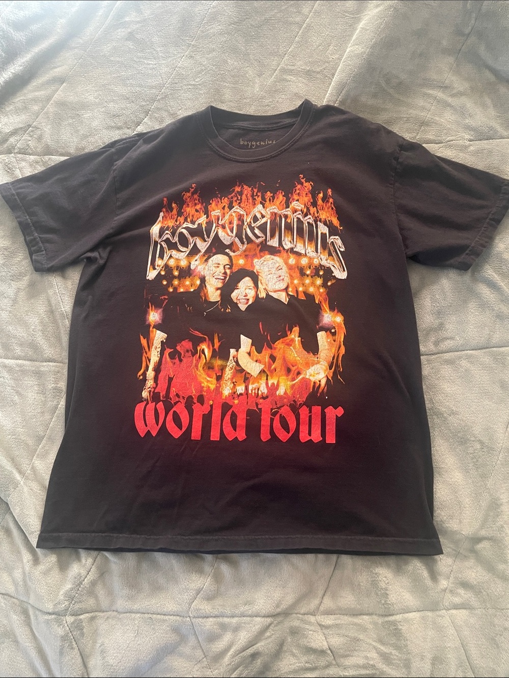 BoysGenius Black 'World Tour' Graphic Tee